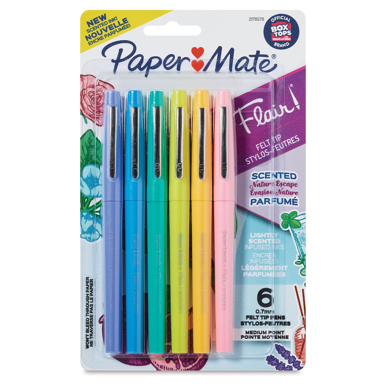 Paper Mate Flair Scented Pens - Nature Escape, Set of 6